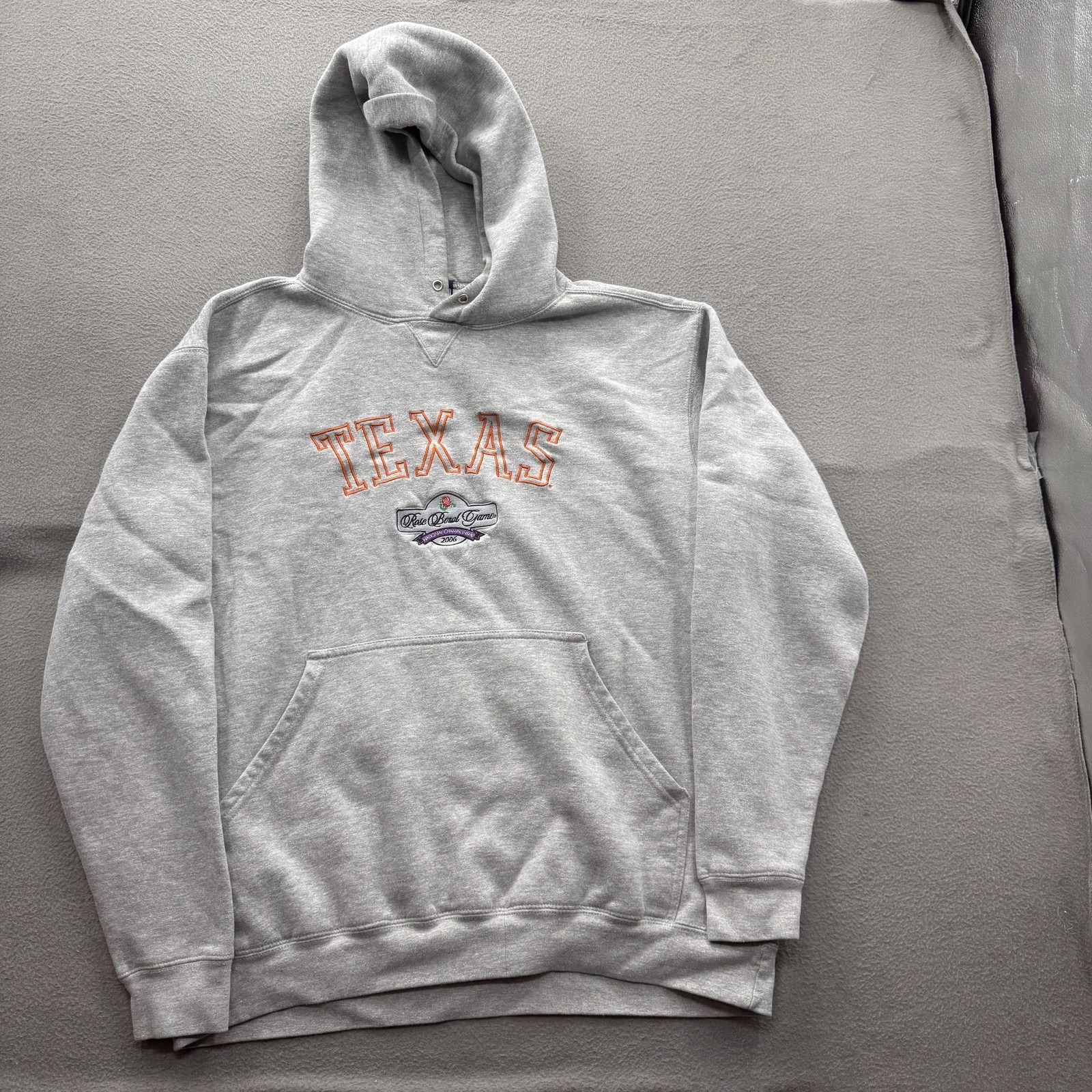 Texas Longhorns Hoodie Mens Xl Gray Ncaa Football Team Edition Rose Bowl 2006